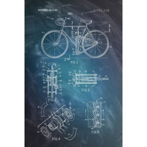Bicycle Patent Drawing - Maxi Poster (776)