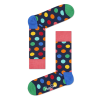 Happy Socks Big Dot sokken, Donkerblauw/Roze, Maat 41-46