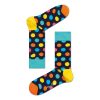 Happy Socks Big Dot Sokken, Donkerblauw/Geel